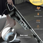 Deerma DX600 2-in-1 Handheld Vacuum Cleaner 800ml Large Capacity Dust Bin 15kPa Suction Force Pinhole Stainless Steel Filter 4 Layer HEPA Filtration Multifunctional Upright Vacuum Cleaner 600W - Black