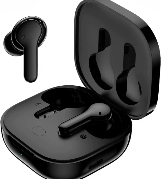 QCY T13 ANC Earbuds Featuring Active Noise & Wind Cancellation with Adjustable ANC Levels, Transparency Mode, and EQ settings Bluetooth 5.3 IPX5 waterproof rating, touch controls